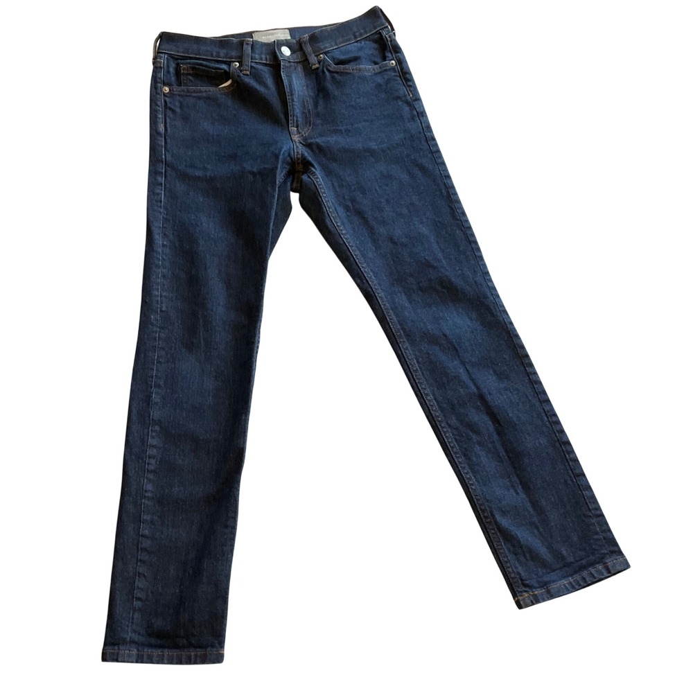 Everlane The Slim Jean Mens 29x30 Dark Indigo Blue Stretch Denim Pants 139393‎